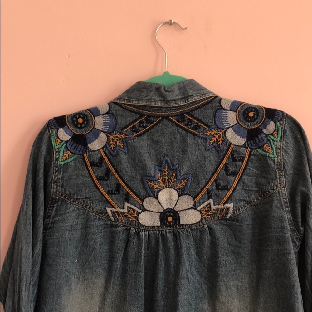 Bohemian Embroidered O’Neil Denim Button Up